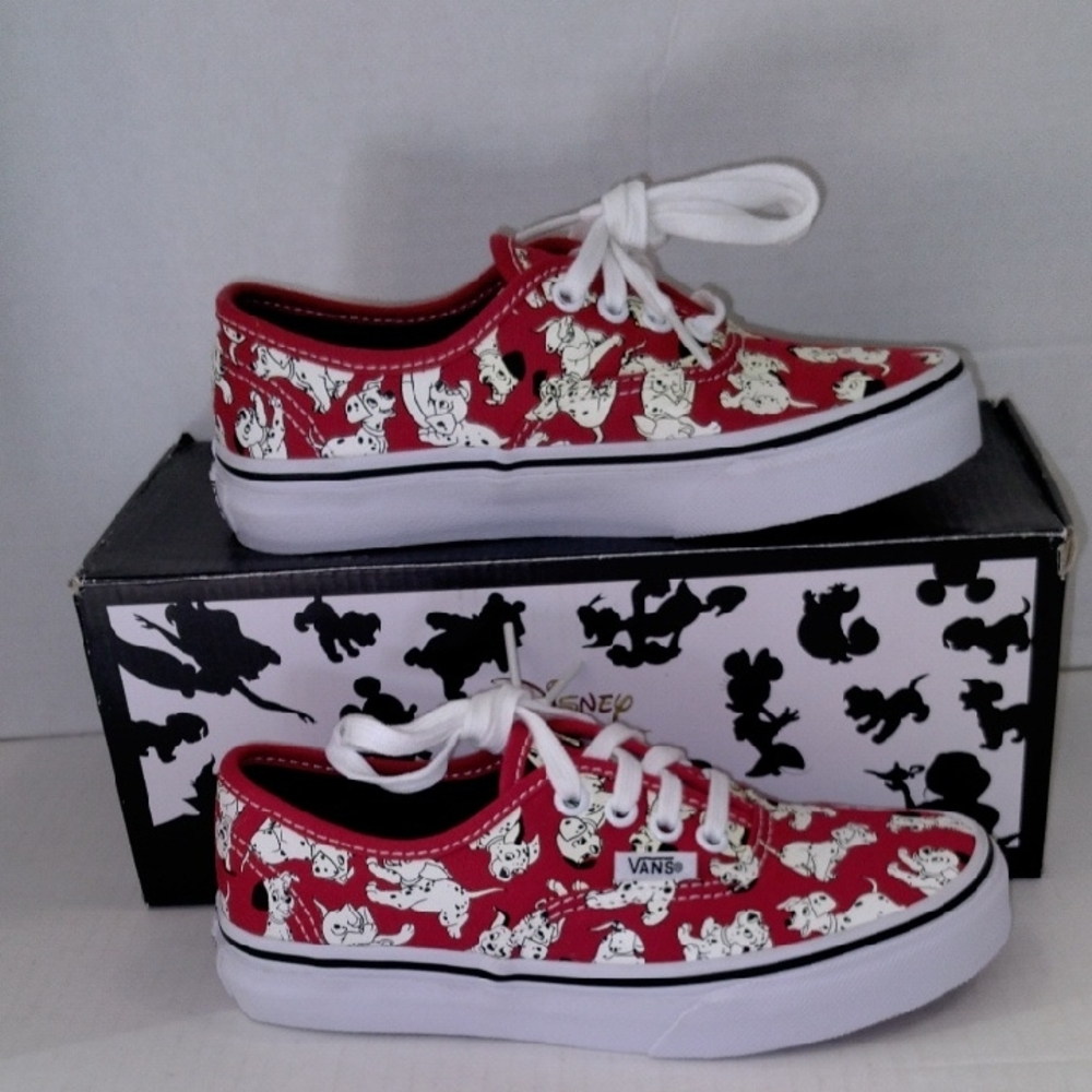 Vans Red and White Disney Dalmatians Character Sneakers